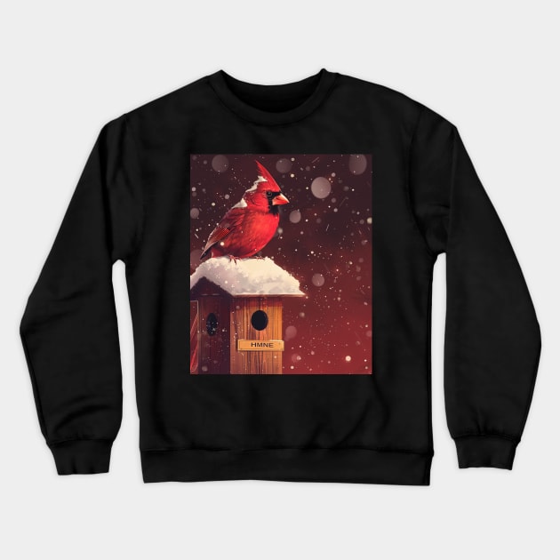 Cardinal Bird Graphic Styles Crewneck Sweatshirt by Camping Addict